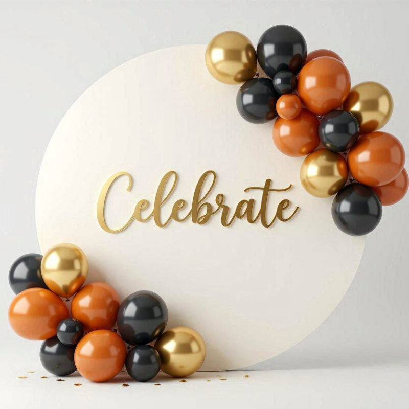 Placa Decorativa Celebrate com Balões